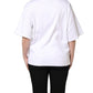 White I'm A Super Model Fan Print Jersey T-shirt