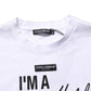White I'm A Super Model Fan Print Jersey T-shirt