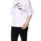 White I'm A Super Model Fan Print Jersey T-shirt