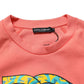Pink Graphic Crew Neck Cropped Sweatshirt Sweater