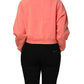 Pink Graphic Crew Neck Cropped Sweatshirt Sweater