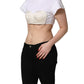 White Bustier Short Sleeve CrewNeck Cropped Top
