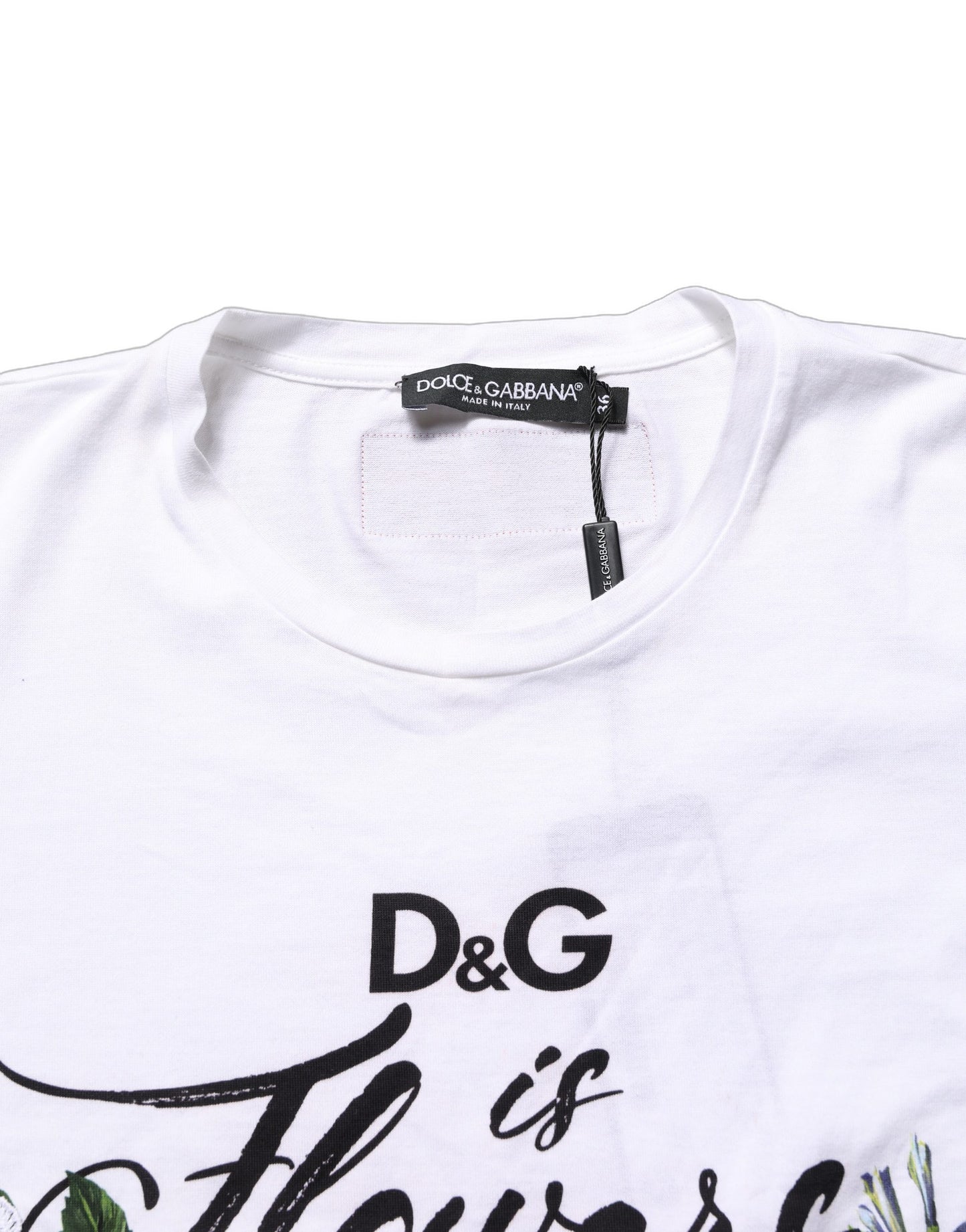 White Floral Graphic Short Sleeve Crew Neck T-shirt