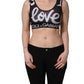 Black DG Love Yourself Sports Bra Cropped Top