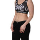 Black DG Love Yourself Sports Bra Cropped Top