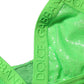 Neon Green Soft Cup Logo-Trim Bra Cropped Top