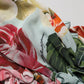 Multicolor Floral Silk Cropped Shirt Top