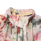 Multicolor Floral Tie-Neck Silk Chiffon Blouse Top