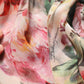 Multicolor Floral Tie-Neck Silk Chiffon Blouse Top