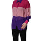 Multicolor Silk Patchwork Shirt Blouse Top