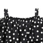 Black White Polka Dot Off Shoulder Top
