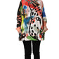 Multicolor Embellished Graffiti Sweatshirt
