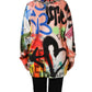 Multicolor Embellished Graffiti Sweatshirt