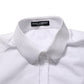 White Cotton Long Sleeve Button-Up Shirt Top