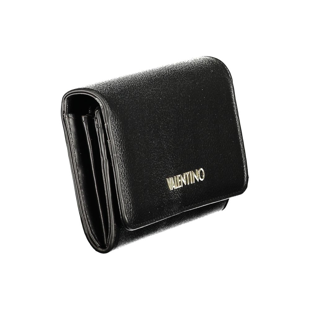 Black Polyurethane Women's Wallet