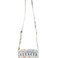 White Graffiti Print Leather Mini City Handbag