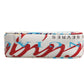 White Graffiti Print Leather Mini City Handbag