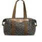Green and Brown Pattern Canvas Duffel Bag