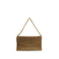 Brown Suede Leather Handbag