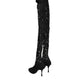 Black Taormina Lace Socks Boots Pumps Shoes