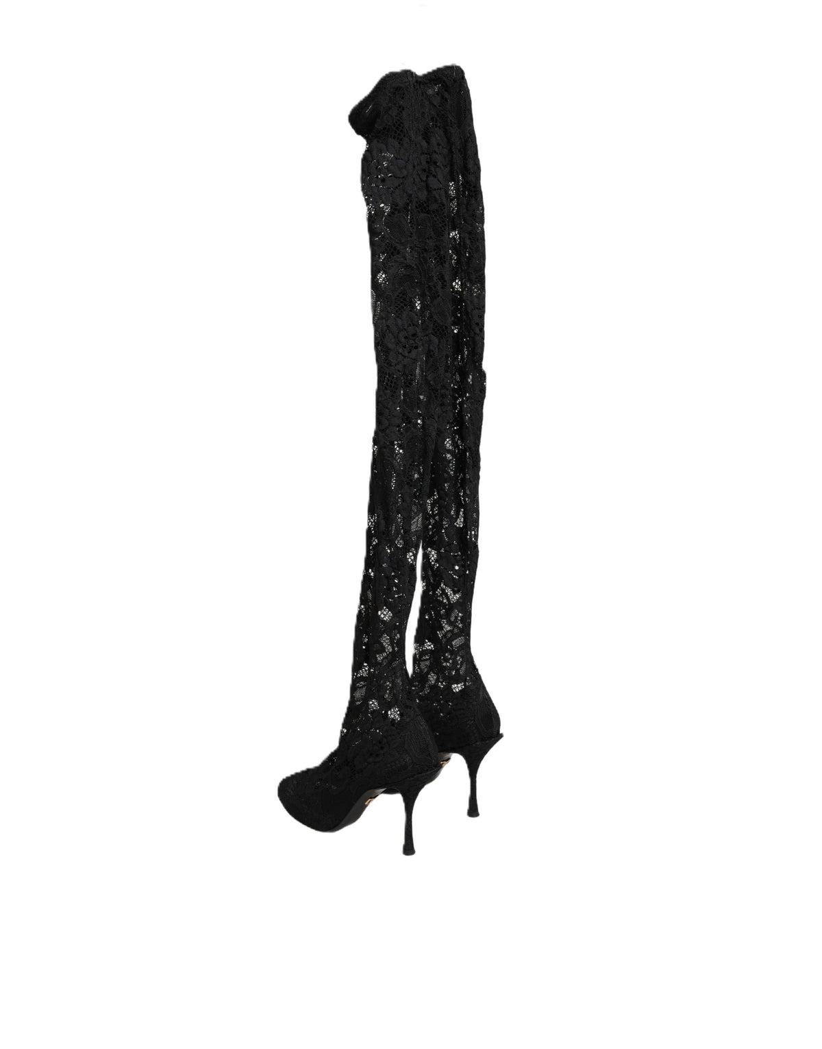 Black Taormina Lace Socks Boots Pumps Shoes