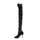 Black Taormina Lace Socks Boots Pumps Shoes