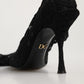 Black Taormina Lace Socks Boots Pumps Shoes