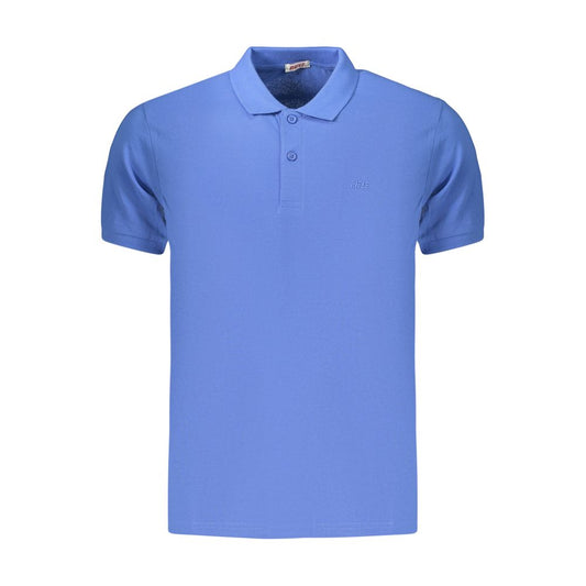 Blue Cotton Men's Polo Shirt