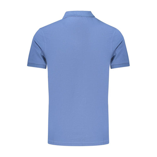 Blue Cotton Men's Polo Shirt