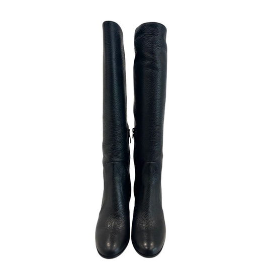Black Leather Women Boot