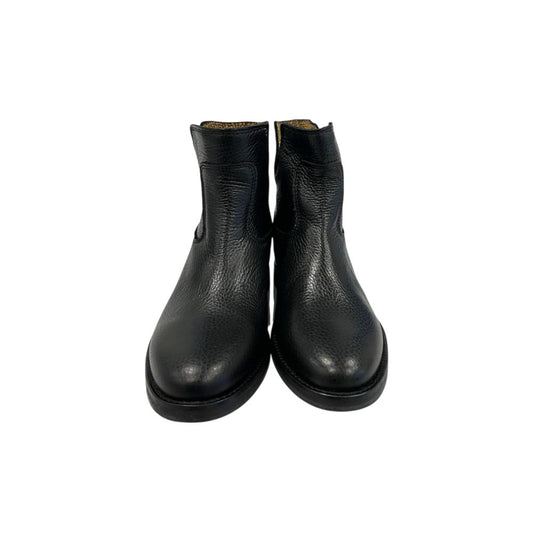Black Leather Women Boot