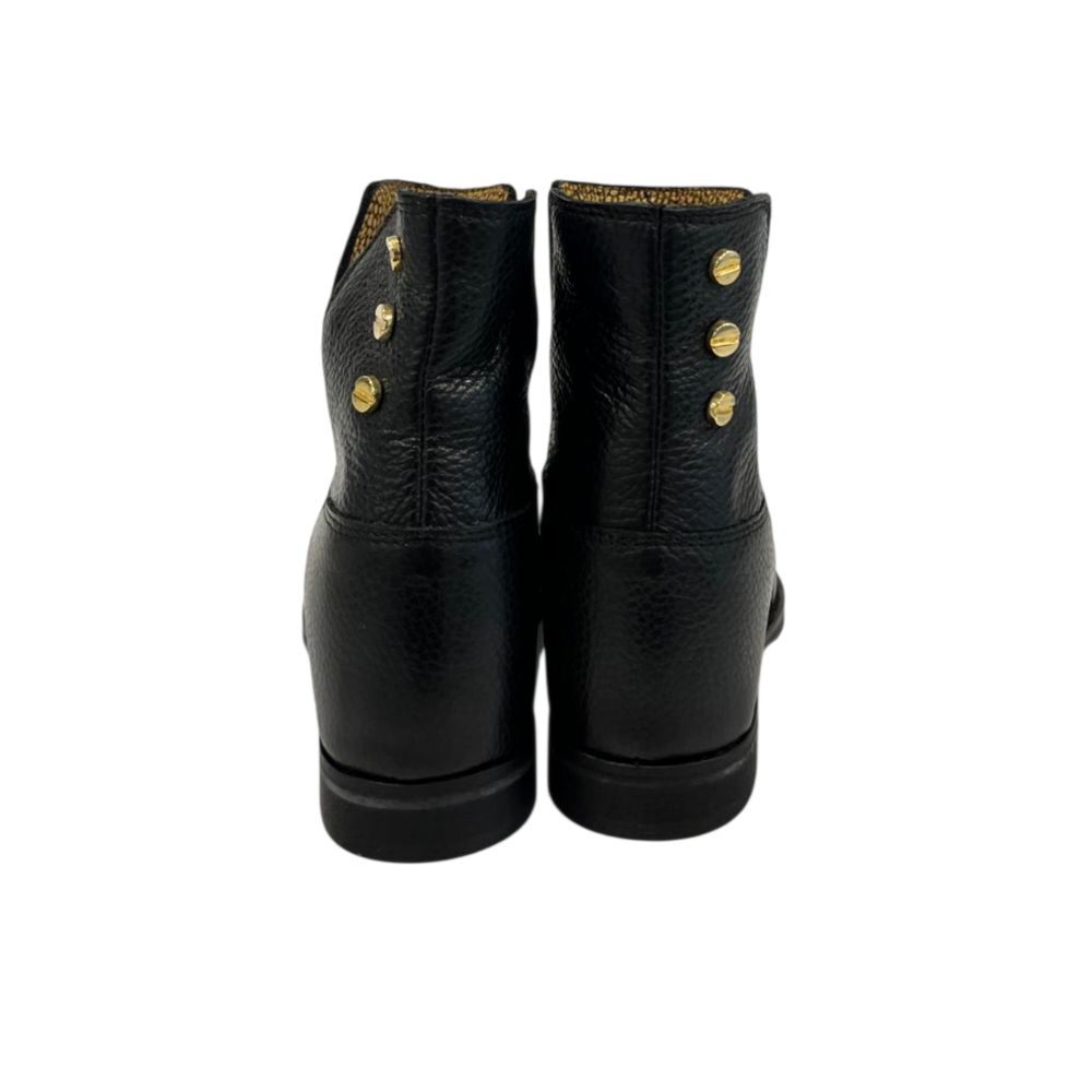 Black Leather Women Boot