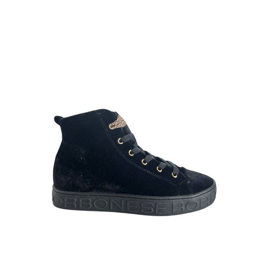 Black Leather Women Sneaker