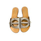 Grey Leather Women Sandal