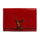 Louise PM Red Patent Leather Wallet On Chain