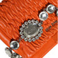 Orange crystal crossbodybag