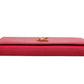 Red Leather Monogram Wallet on Chain