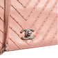 Small Classic Double Flap Bag Light Pink Chevron