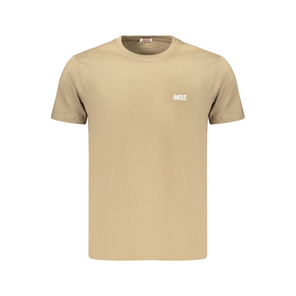 Brown Cotton Men's T-Shirt