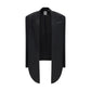 Black Viscose Full-Length Jacket