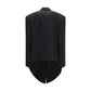 Black Viscose Full-Length Jacket