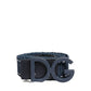 Blue Cotton Canvas DG Logo Metal Buckle Belt