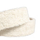 White Cotton Fleece DG Logo Metal Buckle Belt