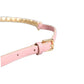 Pink Leather Crystal Chain Embellished Belt