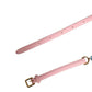 Pink Leather Crystal Chain Embellished Belt
