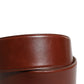 Brown Calfskin Leather Gold Metal Buckle Belt