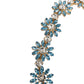 Green Leather Daisy Crystal Embellished Waist Belt