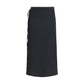 Black Viscose Long Skirt