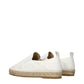 White Leather Espadrilles