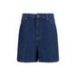 Blue Cotton Bermuda Shorts